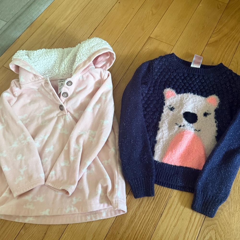 Pink and Navy Kids Tops Set